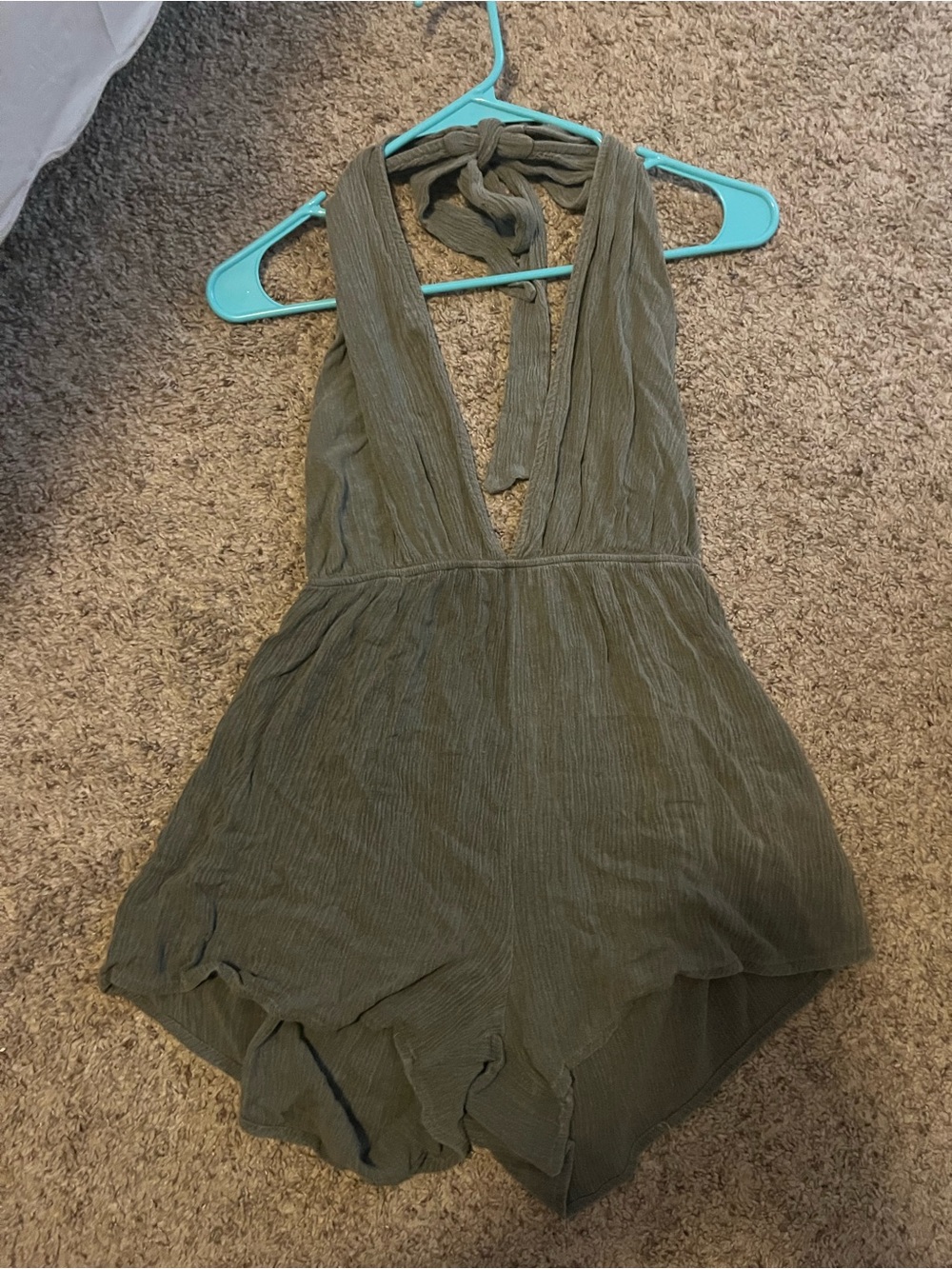 Women’s Olive Green Halter Romper from Tobi size L